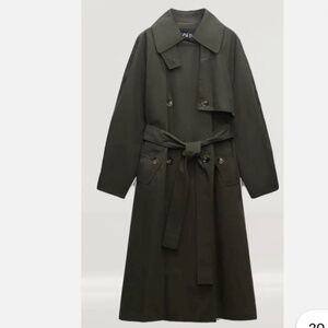ZARA ZW collection water repellent trench coat